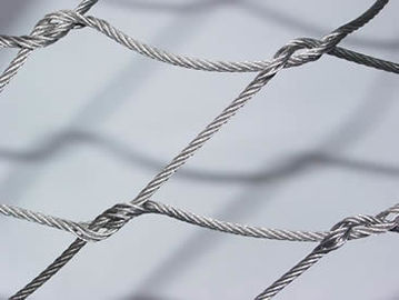 Hand Woven Stainless Steel Rope Mesh 304 7x7 For Zoo Animal Protection