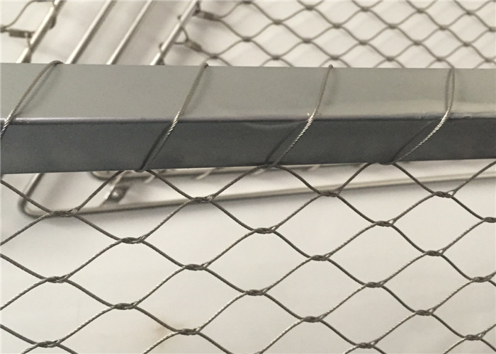 304 / 316 Stainless Steel Woven Wire Mesh Netting 1.2mm 2.0mm Rope