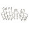 Durable Medical Grade Metal Wall Hanging Baskets Antibacterial Hand Gel Place Rack