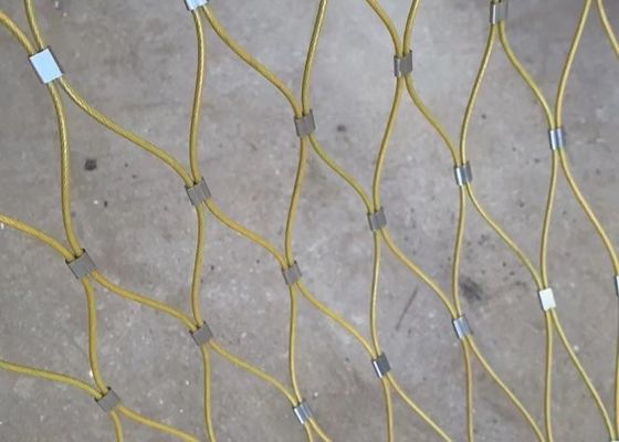 kopen 40*40mm Opening Wire Rope Mesh 316L 2,0mm Ferrule Cable Mesh online manufacture