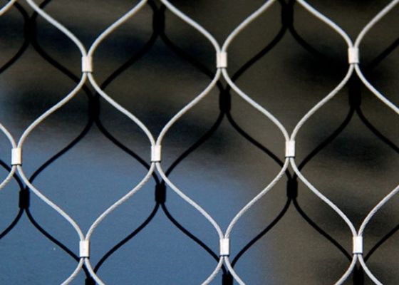 kopen SS316 2 mm Ferrured Steel Cable Netting Balustrade roestvrij staal touwnet online vervaardiging