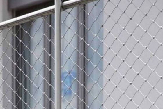 kopen Roestvrij staal draad touw mesh Duurzaam 25 * 25mm roestvrij staal kabel net online manufacture