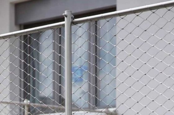 Buy PVC Coated 40cm*40cm Rope Net Fence 1.5mm Steel Wire Mesh online manufacture