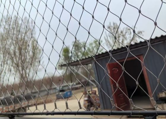 quality  1.5mm Stainless Steel Cable Mesh with 30mm Mesh Size in AISI 304 or 316 for School Safety Fence factory