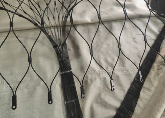 comprare Rete di corda per zoo ossidata nera 50*50mm Rete per aviarie per zoo SS304 online manufacture