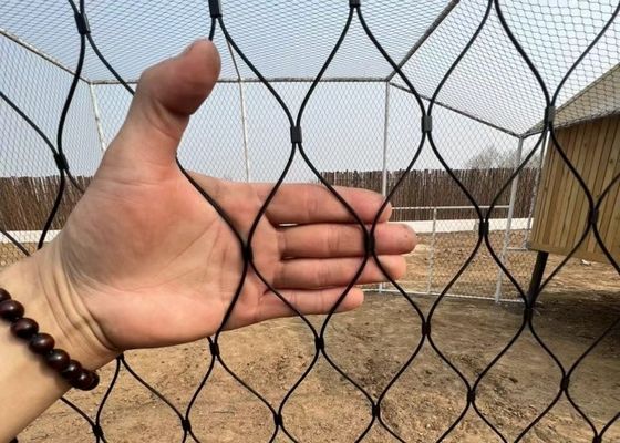 acheter Fournisseur oxydé noir de maille de câble d'acier inoxydable pour la clôture de zoo Avairy fabrication en ligne
