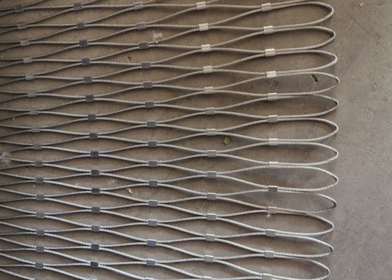 গুণ  3mm Wire Diameter 50mm Mesh Size Stainless Steel 304 Wire Rope Mesh for Stair Balustrade and Aviary Fence কারখানা