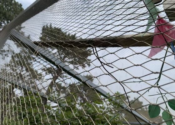 quality  Woven Type Zoo Rope Netting 50*50 Stainless Steel Cable Mesh 2.0mm factory