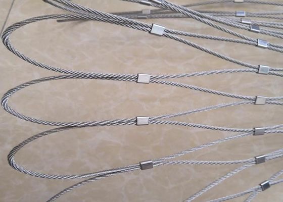 خرید توری طناب سیمی بافته شده از جنس استنلس استیل 58 میلی متری برای حفاظت از شیب محوطه باغ وحش online manufacture