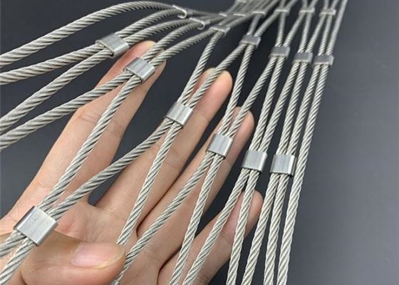 satın al SS304 Paslanmaz çelik ip ağı 100MM Su kirliliği kontrol çit için online manufacture