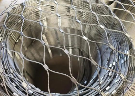 ซื้อ เงิน 2 มิลลิเมตร 40 มิลลิเมตร สแตนเลสเคเบิล Mesh สําหรับสวนสัตว์ online manufacture