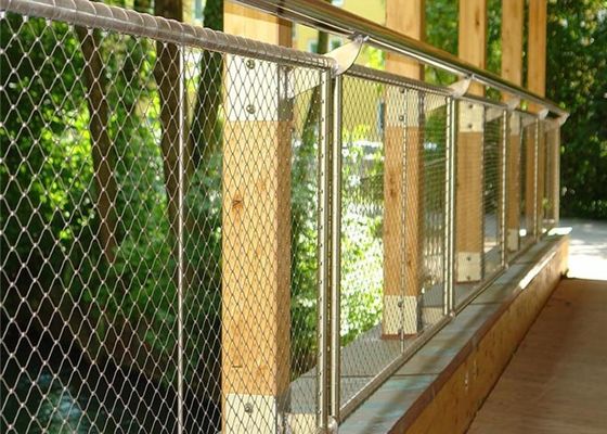 comprar SS304 1.6mm Handrail Wire Rope Mesh 50mm Para cercas de segurança de decoração online manufacture