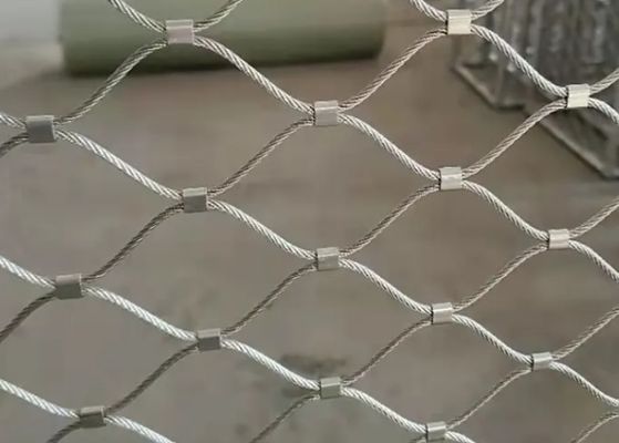 Buy 30*30mm PVC Coated Light Weight Aviary Rope Netting with 1.5 mm Wire Diameter Stainless Steel Mesh for Bird Cages online manufacture