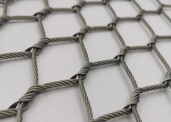 Buy 52mm 7*19 Silver Stainless Steel Wire Rope Mesh for Zoo Rope Netting online manufacture