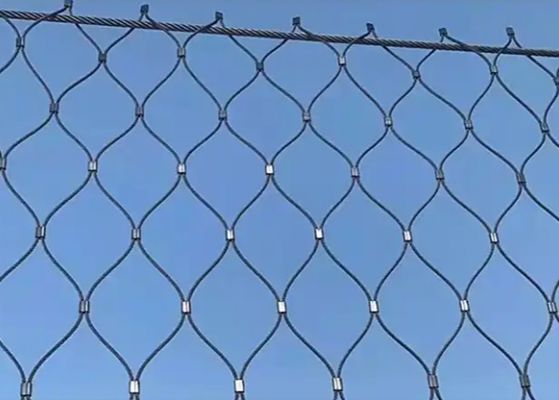 kupować Elastyczna sieć liniowa ze stali nierdzewnej 304 o średnicy drutu 2 mm i rozmiarze siatki 40 mm dla ogrodów zoologicznych i ptaków online manufacture