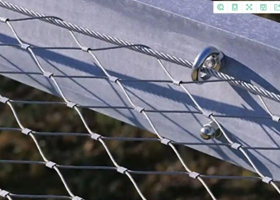 kaufen 3mm Drahtdurchmesser 50mm Maschenweite Korrosionsbeständiges Edelstahl-Drahtseilnetz für Volieren und Zoo-Zäune online manufacture