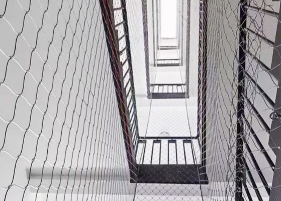 Buy Aisi 304 Stainless Steel Cable Netting 1.5mm 26mm Mesh Anti-Fall Fencing online manufacture