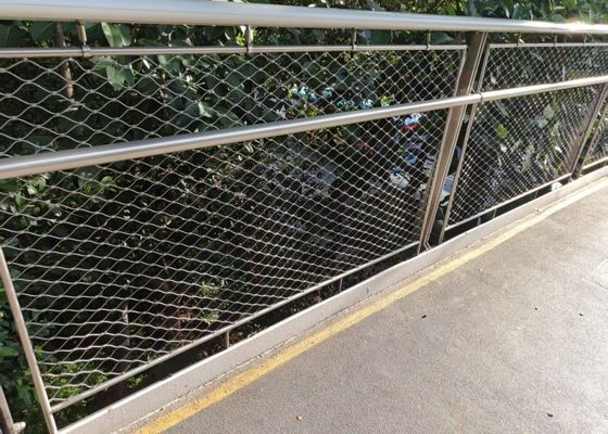 Buy Weather Resistant High Strength Flexible Structure Aviary Rope Netting Stainless Steel Wire Rope Mesh online manufacture