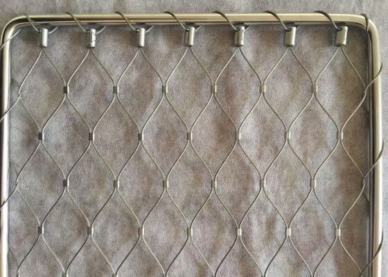 Buy 3mm AISI316 Stainless Steel Wire Rope Mesh with 25mm Mesh Size for Aviary and Protective Fencing online manufacture