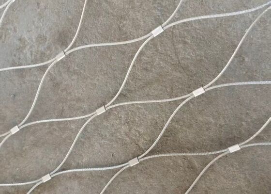 Buy Flexible Stainless Steel Woven Wire Rope Mesh  for Stair Railing Aviary Fence online manufacture