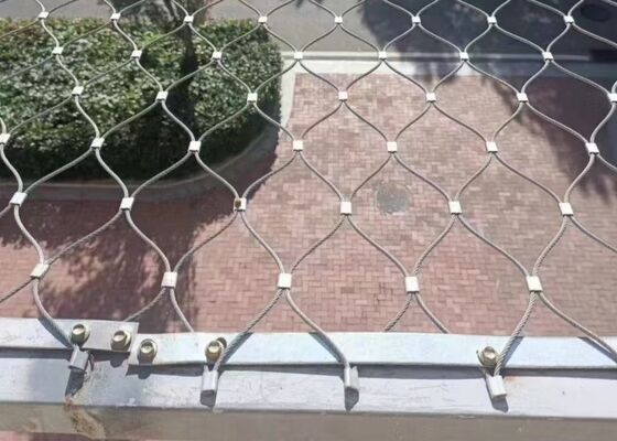 Buy Flexible Stainless Steel Ferrule Mesh Safe Protective Netting For Building Facade online manufacture