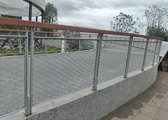 Buy Reinforced Bridge Fencing Durable Wire Rope Mesh For Urban Bridge Project online manufacture