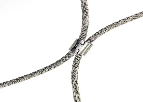 SS304 Knotted Wire Rope Mesh 2.0mm Steel Rope Net For Zoo Mesh