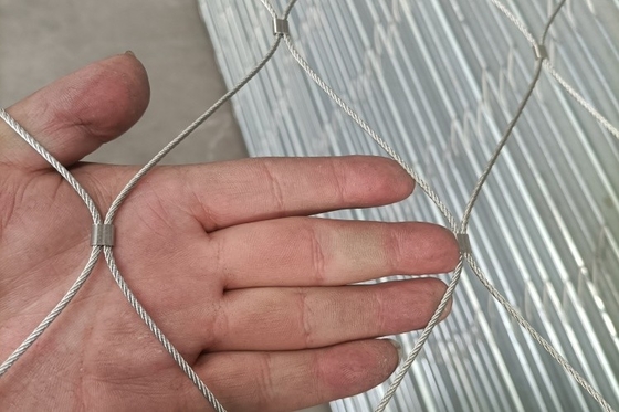 Anti Rust Zoo Enclosure Mesh 3.0mm Wire Stainless Steel Rope Net