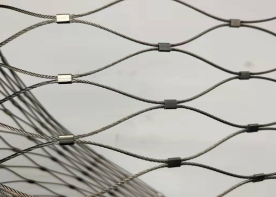 Zoo Stainless Steel Rope Mesh 7*7 Green Ferrule Cable Mesh
