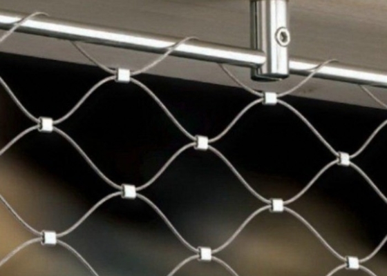 PVC Coated Zoo Netting 40mm*40mm Ferruled Rope Mesh Stainless Steel