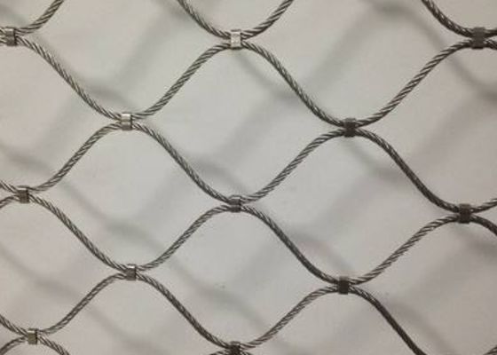 Fabrikant van geknoopte 30*30 Zoo Mesh 1,5 mm roestvrijstalen staalkabelnet