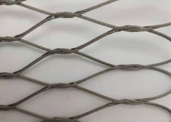 50*50mm Zoo Aviary Mesh Ferruled Stainless Steel Rope Net 7*7