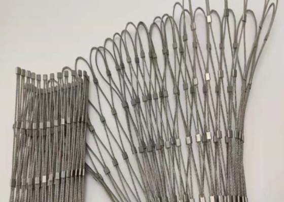 3.0mm 50*50 Flexible Stainless Steel Cable Netting SS316L Zoo Mesh