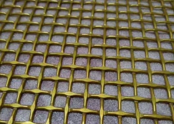Crimping Weaving Decoration Wire Mesh 50x50 Copper Decorative Mesh