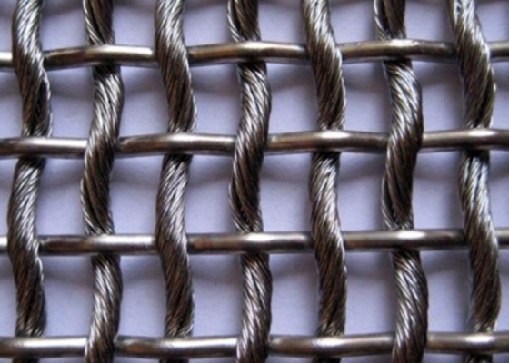 316 Decoration Wire Mesh Fabric 3.0mm Steel Crimped Wire Mesh