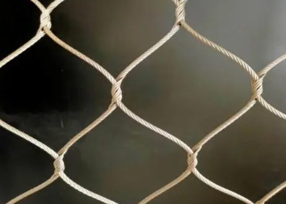 40*40 Opening Wire Rope Nets PVC Coated Balustrade Cable Mesh