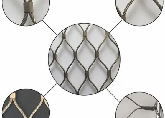 Perak stainless steel Hardware Kain Disesuaikan Metal Wire Mesh