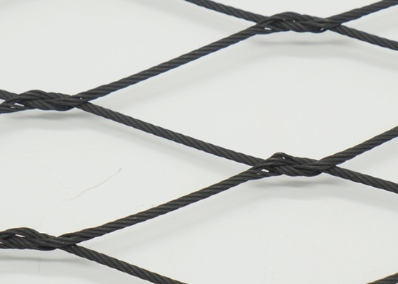 40*40 Membuka Jaringan Tali Kawat PVC Lapisan Balustrade Kabel Mesh