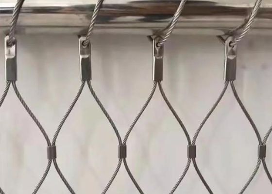 Buen precio Malla para barandillas de 60*60 mm, malla de cable de acero de 3 mm para vallas de zoológico en línea