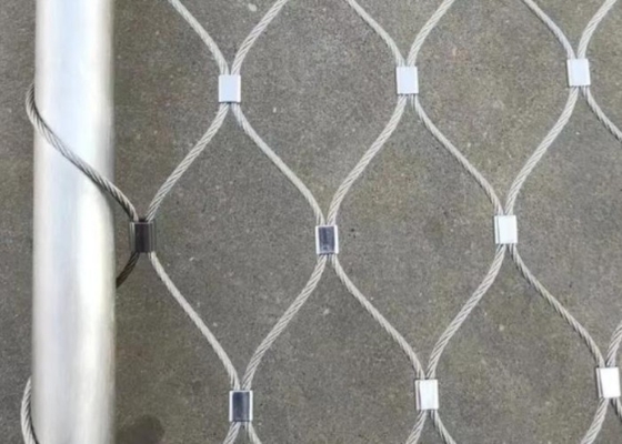 Knotted Black Oxidized Balustrade Cable Mesh 40*40 X Tend Mesh