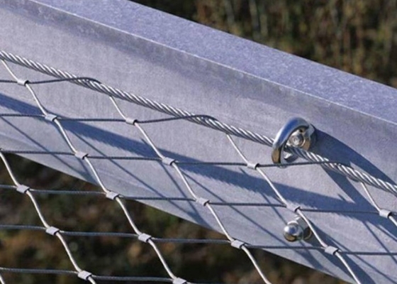 Light Weight 1.5mm Balustrade Wire Mesh 316SS Wire Rope Netting