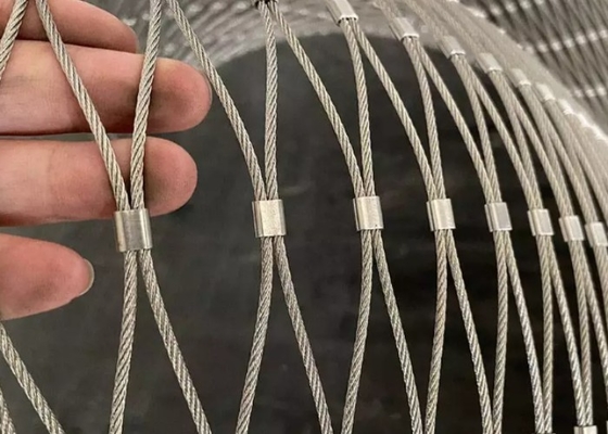 Light Weight 1.5mm Balustrade Wire Mesh 316SS Wire Rope Netting