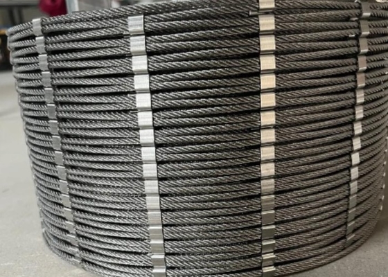 2.0mm Balustrade Cable Mesh Stainless Steel Ferrule Rope Mesh