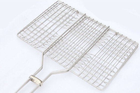 Silver Stainless Steel BBQ Grill Net 20*40 Mesh Barbecue Grill Net
