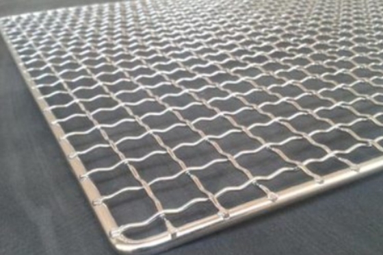 Silver Stainless Steel BBQ Grill Net 20*40 Mesh Barbecue Grill Net