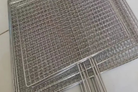 Outdoor SS BBQ Grill Net 20*40 Barbecue Net Baja tahan karat