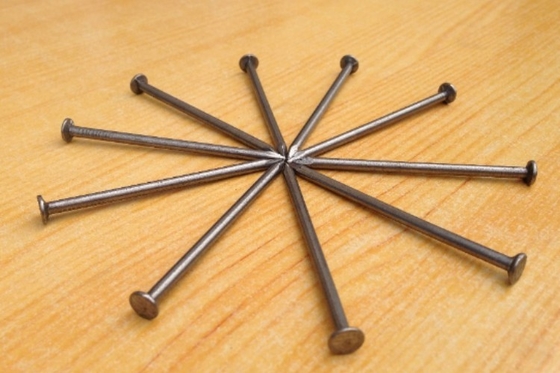 Shank Galvanized Round Wire Nails Smooth Wrought Iron Nails