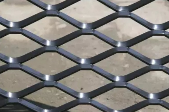 Black Expanded Metal Sheet Hexagonal Expanded Metal Lath 1m To 2m