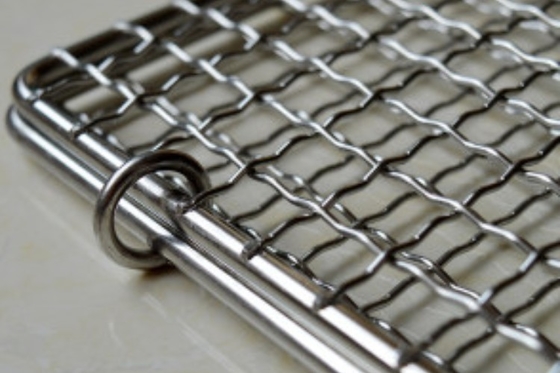 SS BBQ Grill Metal Mesh Square 12x12 Inch Grill Mesh Baja tahan karat