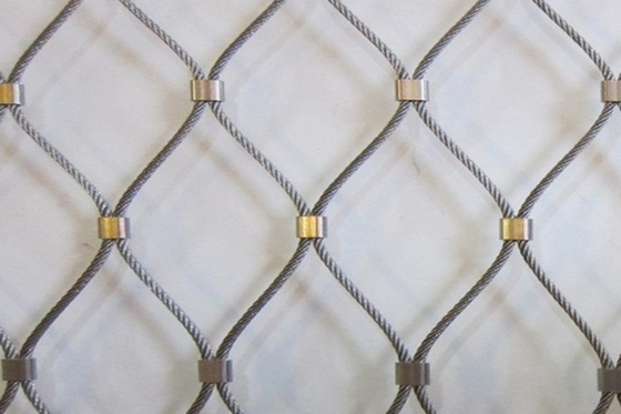 Stainless Steel Wire Rope Mesh Durable 25*25mm Stainless Steel Cable Netting